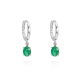 PENDIENTES ORO BLANCO Y ESMERALDA