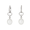 PENDIENTES ORO DIAMANTES Y PERLA AUSTRALIANA