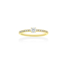 ANILLO ORO AMARILLO Y DIAMANTES