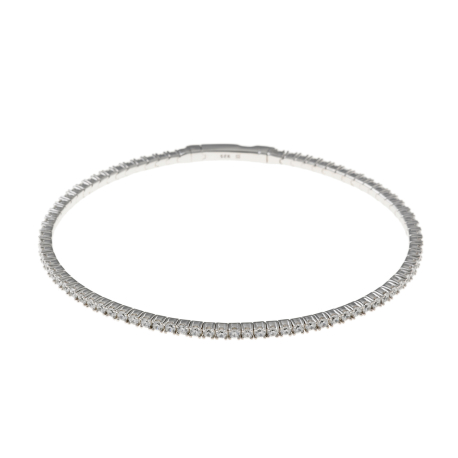 PULSERA PLATA RIBIERE CIRCONITAS BLANCAS