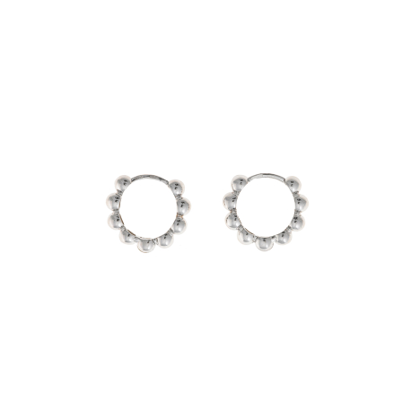 PENDIENTES ARO PLATA BOLITAS
