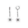 PENDIENTES ESTRELLAS PIEDRAS NEGRAS