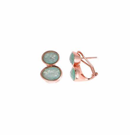 PENDIENTES PIEDRA VERDE AGUA