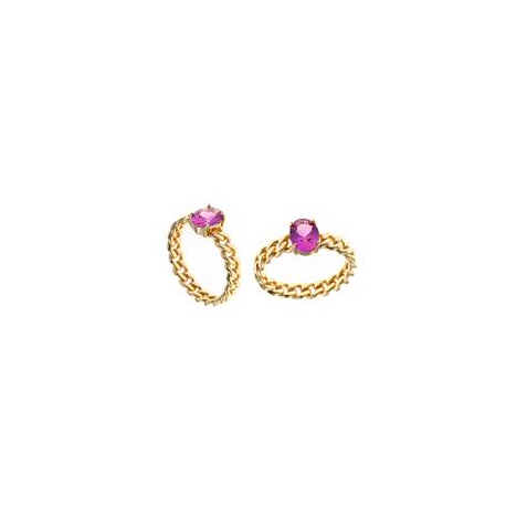 ANILLO DORADO PIEDRA ROSA