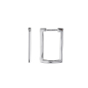 PENDIENTES ARO RECTANGULAR PLATA