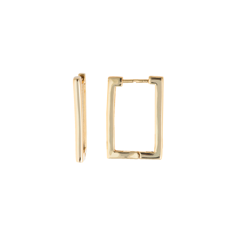 PENDIENTES ARO RECTANGULAR DORADO