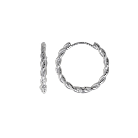 PENDIENTES ARO RIZADO PLATA