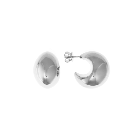 PENDIENTES ARO ANCHO PLATA 