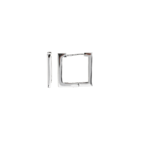 PENDIENTES ARO CUADRADO PLATA