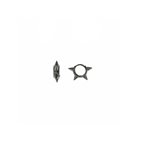 PENDIENTES ARO PINCHOS NEGRO