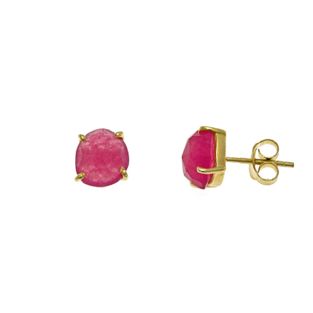 PENDIENTES PIEDRA ROSA