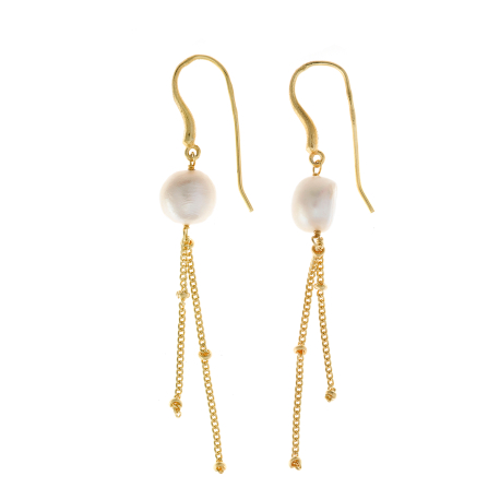 PENDIENTES DORADOS PERLAS