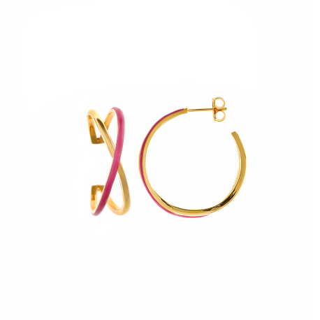 PENDIENTES ARO ROSA