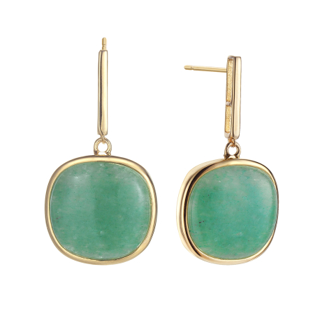 PENDIENTES AVENTURINA VERDE