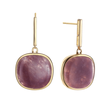 PENDIENTES CUARZO STRAWBERRY 
