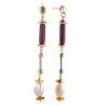 PENDIENTES CORNALINA Y PERLA