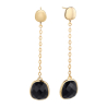 PENDIENTES ONIX DORADOS
