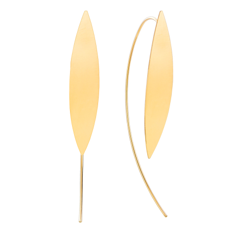 PENDIENTES HOJA DORADOS