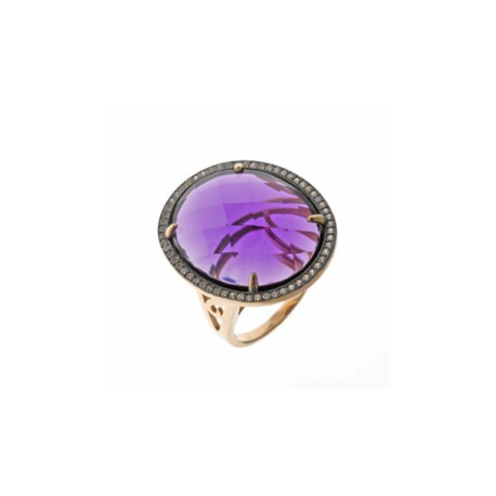 ANILLO PLATA AMATISTA
