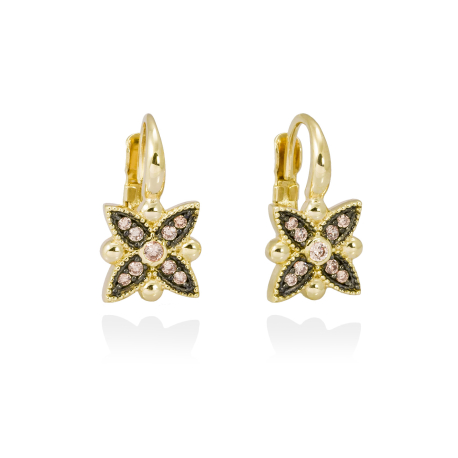 PENDENTES DORADOS FLOR
