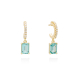 PENDIENTES DORADOS TOPACIO AGUAMARINA