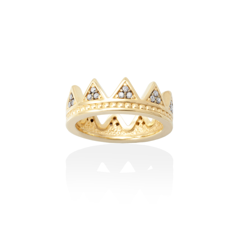 ANILLO CORONA DORADO
