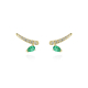 PENDIENTES ORO ESMERALDAS Y BRILLANTES