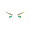 PENDIENTES ORO ESMERALDAS Y BRILLANTES