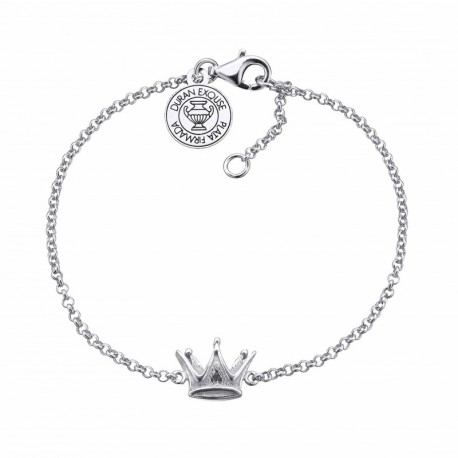 PULSERA CORONA PLATA