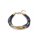 PULSERA DORADA CON CUERO