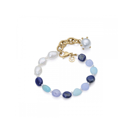 PULSERA PERLAS Y PIEDRAS