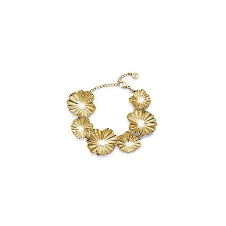 PULSERA DORADA FLORES