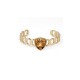 BRAZALETE DORADO PIEDRA MARRON