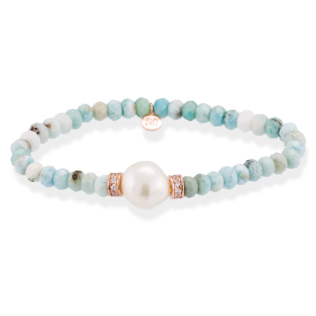 PULSERA PERLA Y LARIMAR