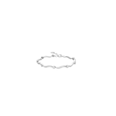 PULSERA PLAT A Y CIRCONITAS