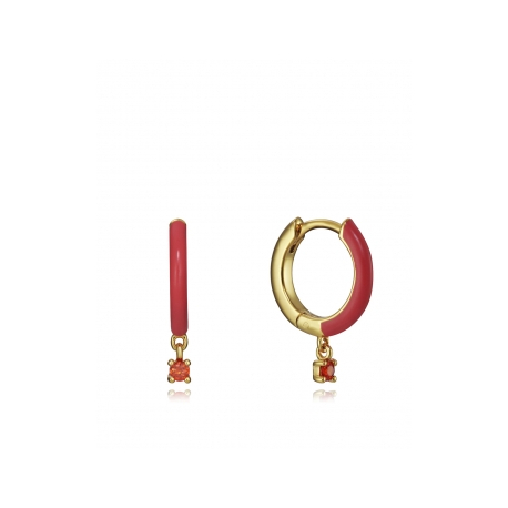 PENDIENTES ARO ROJOS