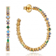 PENDIENTES AROS PIEDRAS COLORES