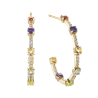 PENDIENTES ARO TOPACIOS COLORES
