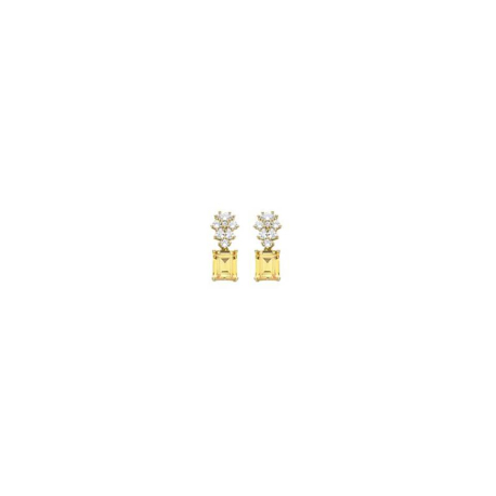 PENDIENTES CIRCON AMARILLO
