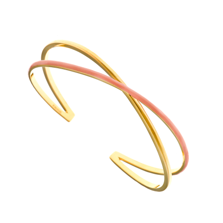 PULSERA DORADA Y CORAL