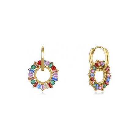 PENDIENTES ARO CIRCULO COLORES