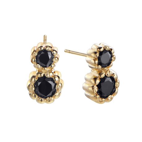 PENDIENTES  DORADOS ONIX