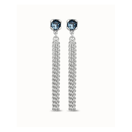 PENDIENTES PLATA PIEDRA AZUL