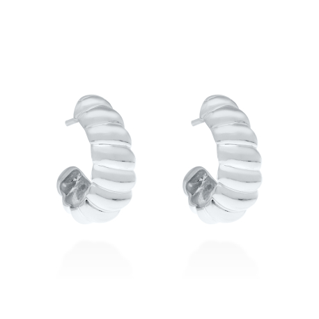 PENDIENTES GALLONES PLATA