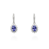 PENDIENTES DIAMANTES Y TANZANITA