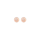 PENDIENTES CHATON PLATA ROSA