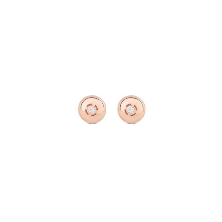 PENDIENTES CHATON PLATA ROSA