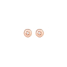 PENDIENTES CHATON PLATA ROSA
