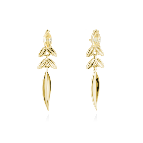 PENDIENTES DORADOS HOJAS