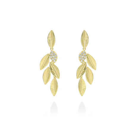 PENDIENTES HOJAS DORADAS